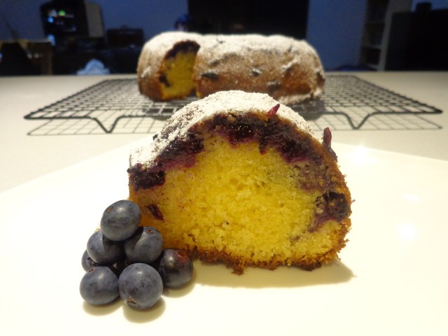 Golden beauty with its blueberry crown