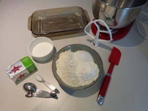 Getting ready to start baking