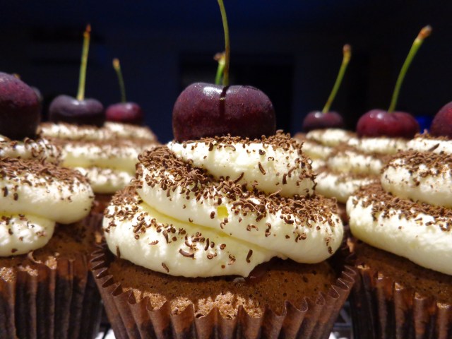 Pretty little cupcakes that literally come with a cherry on top!